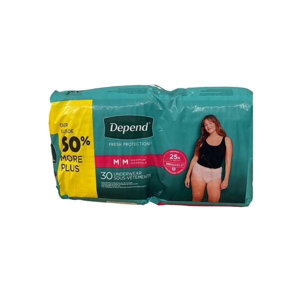 Depend Fresh Protection Incontinence Underwear for Women, Adult Diapers med - Picture 1 of 2